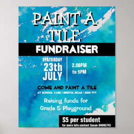 Paint a tile fundraiser PTA PTO Poster