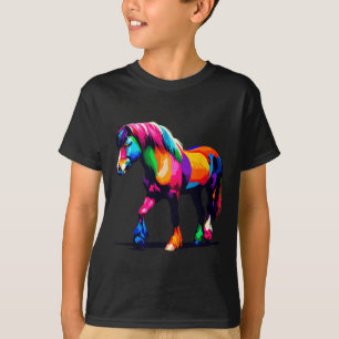 Paint Art Welsh Pony und Cob Reitsport Eque T-Shirt
