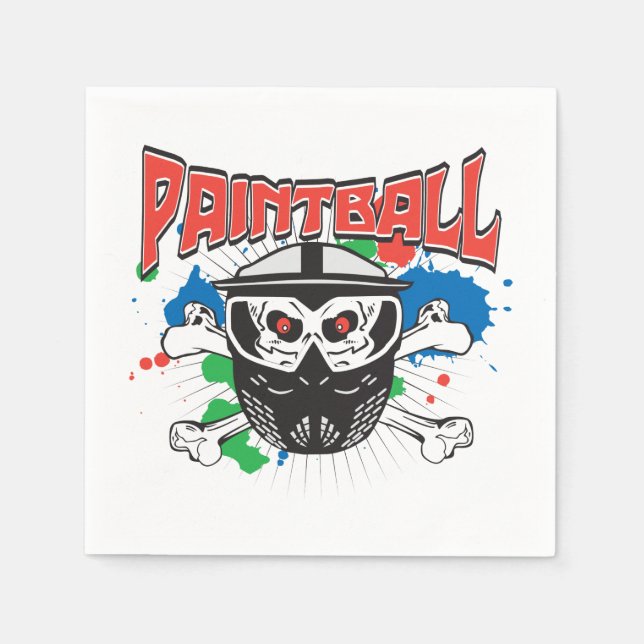 Paint Ball Skull Serviette (Vorderseite)
