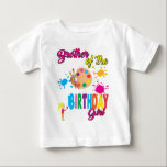 Paint Birthday Art Create Brother Matching  Baby T-shirt<br><div class="desc">Feiern Sie den Geburtstag Ihrer Tochter,  Nichte,  Patchstochter oder Freundin mit diesem originellen und einzigartigen Design. Match mit Freunden und Familie. Erschaffen Sie unvergessliche Momente in diesem Fest</div>