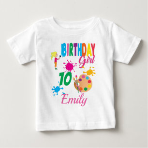 Paint Birthday Art Create Party Theme Custom Baby T-shirt