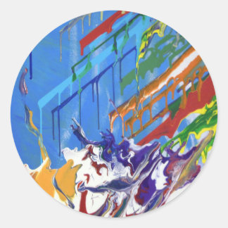 Paint Blast Runder Aufkleber