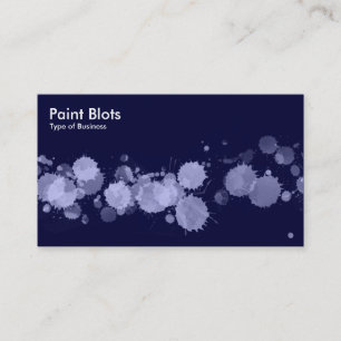 Paint Blocks - Powder Blue on Dk Navy Visitenkarte