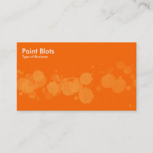 Paint Blots - Lt Orange auf Orange Visitenkarte