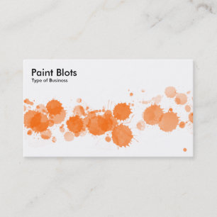 Paint Blots - Orange Visitenkarte