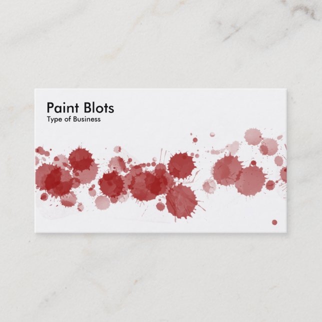 Paint Blots - Ruby Visitenkarte (Vorderseite)