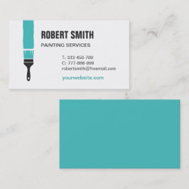 Paint Brush and Paint Trail Painting Business Card Visitenkarte