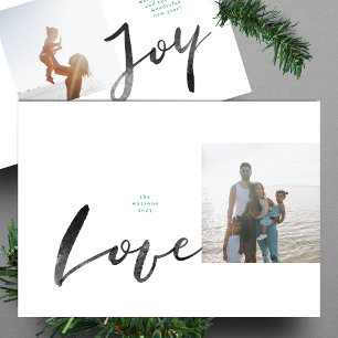 Paint Brush LOVE Bilderrahmen Minimalist JOY Feiertagskarte