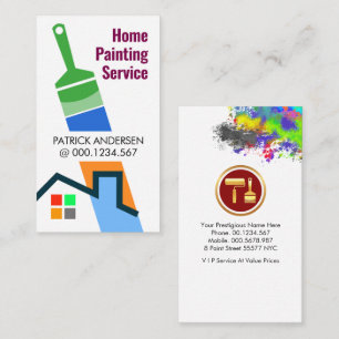Paint Brush Painting-Zuhause Visitenkarte