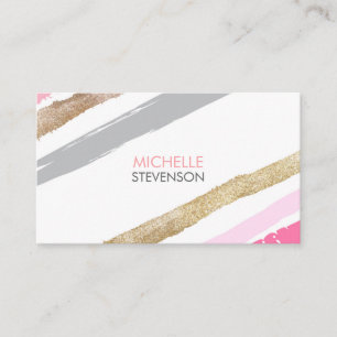 Paint Brush Strokes Interior Design Business Cards Visitenkarte