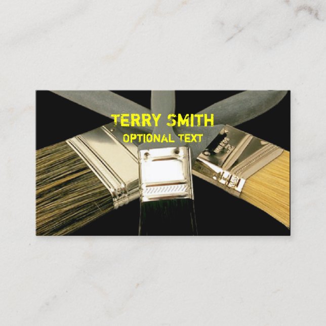 Paint Brushes Business Card Visitenkarte (Vorderseite)