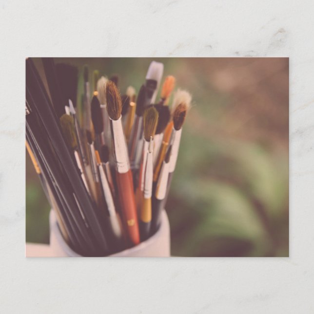 Paint Brushes Postcard Postkarte (Vorderseite)