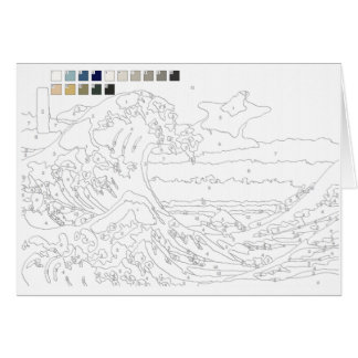 Paint by Numbers Card:Die große Welle von Kanagawa