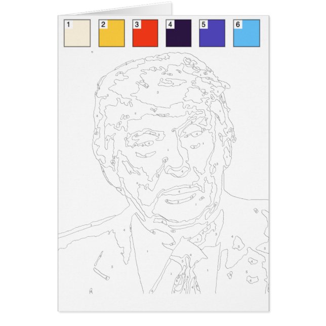 Paint by Numbers Card: Donald Trump 2 (Vorne)