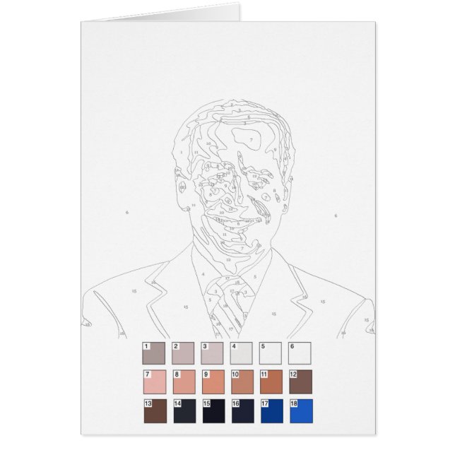 Paint by Numbers Card: Joe Biden (Vorne)