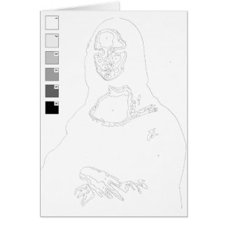 Paint by Numbers Card: Mona Lisa