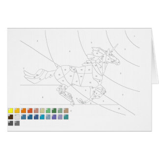 Paint by Numbers Card: Pferd