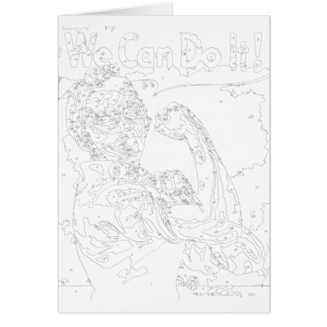 Paint By Numbers Card: Rosie the Riveter (Vorne)