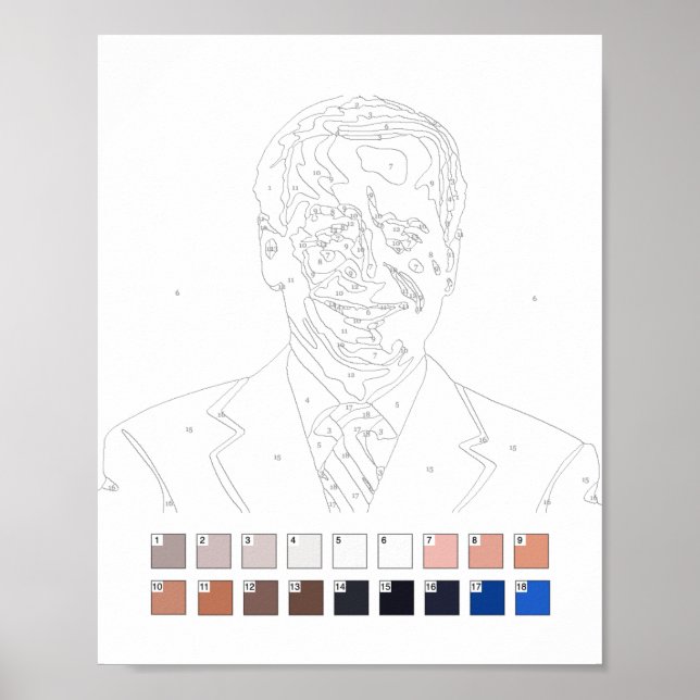 Paint by Numbers: Joe Biden Poster (Vorne)