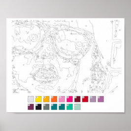 Paint by Numbers Poster: Graffiti Girl Poster