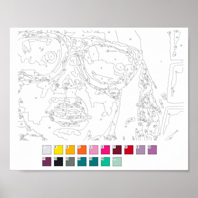 Paint by Numbers Poster: Graffiti Girl Poster (Vorne)