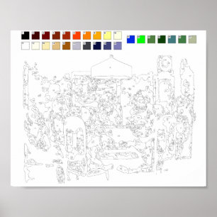 Paint by Numbers Poster: Hunde Poker Poster spiele