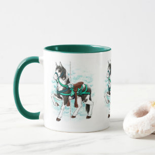 Paint Carousel Pferde Tasse