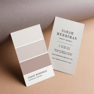 Paint Chip   Rosen Taupe Zuhause Interior Design Visitenkarte