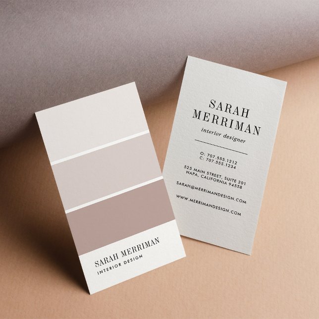 Paint Chip | Rosen Taupe Zuhause Interior Design Visitenkarte (Von Creator hochgeladen)