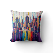 Paint CIty & Magic Wolf Pillow