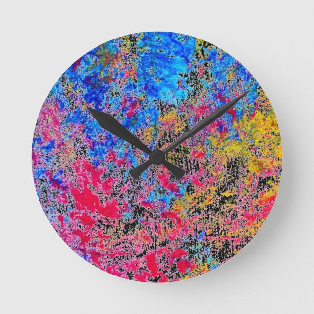 Paint Clock Runde Wanduhr (Vorderseite)