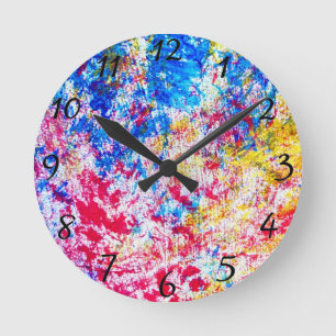 Paint Clock Runde Wanduhr