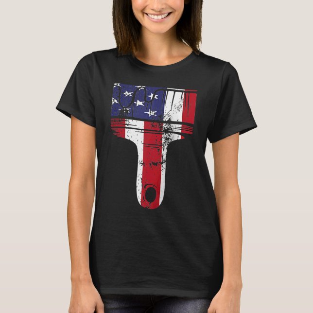 Paint Decorator Paint Brush American Flag T-Shirt (Vorderseite)