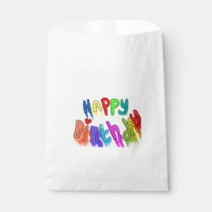 Paint Dripping Happy Birthday Geschenktütchen