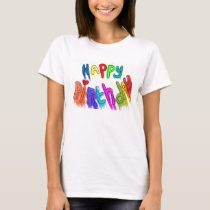 Paint Dripping Happy Birthday Women's T-Shirt