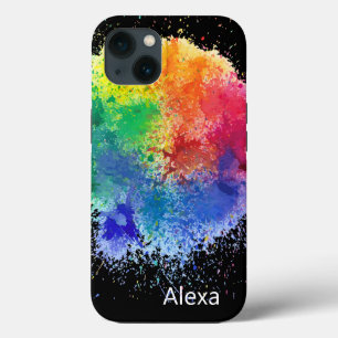 Paint Explosion auf schwarz Case-Mate iPhone Hülle