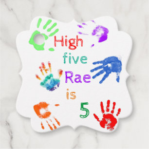 Paint Handdrucke Geburtstag mit Personalisiertem N Geschenkanhänger