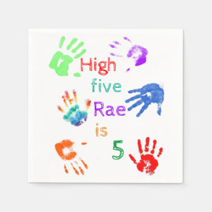 Paint Handdrucke Geburtstag mit Personalisiertem N Serviette