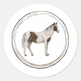 Paint Horse-Aufkleber Runder Aufkleber