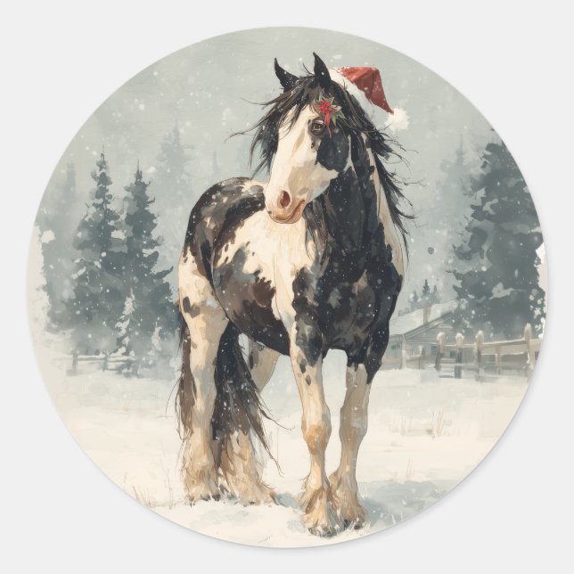  Paint Horse Christmas Sticker (Vorderseite)