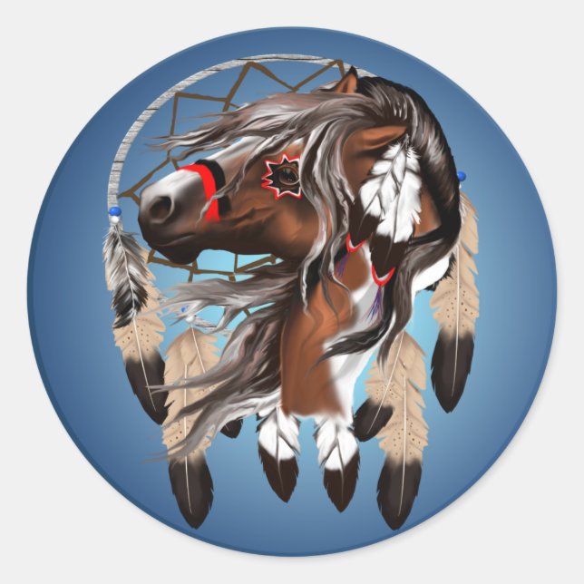 Paint Horse Dreamcatcher Sticker (Vorderseite)