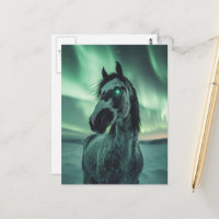 Paint Horse glühende Augen Nordlichter
