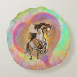 Paint Horse Liebe Rundes Kissen