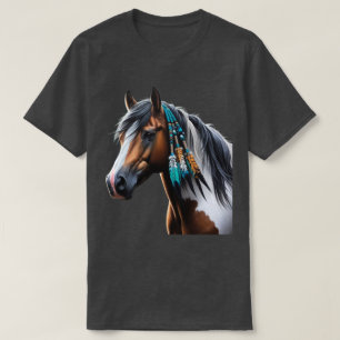 Paint Horse mit nativen Perlen T-Shirt