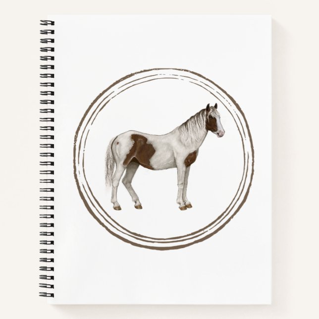 Paint Horse Notebook Notizbuch (Vorderseite)