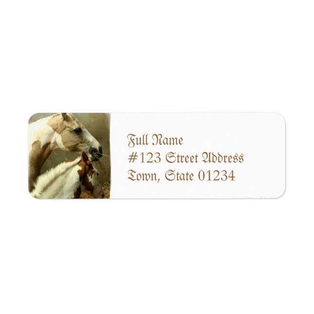 Paint Horse Pair Mailing Label (Vorne)