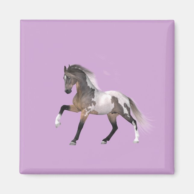 Paint Horse Running Magnet (Vorne)