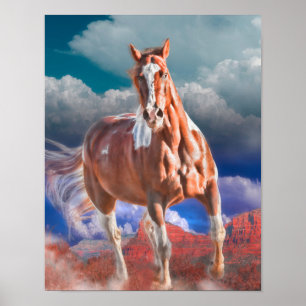 Paint Horse "Whirlwind im Südwesten" Poster