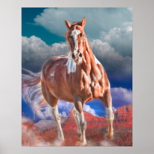 Paint Horse "Whirlwind im Südwesten" Poster