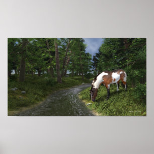Paint Horst by Forest Stream Poster